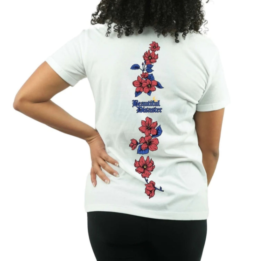 NEW Beautiful Disaster Raven Slashed Tee - Picture 2 of 5